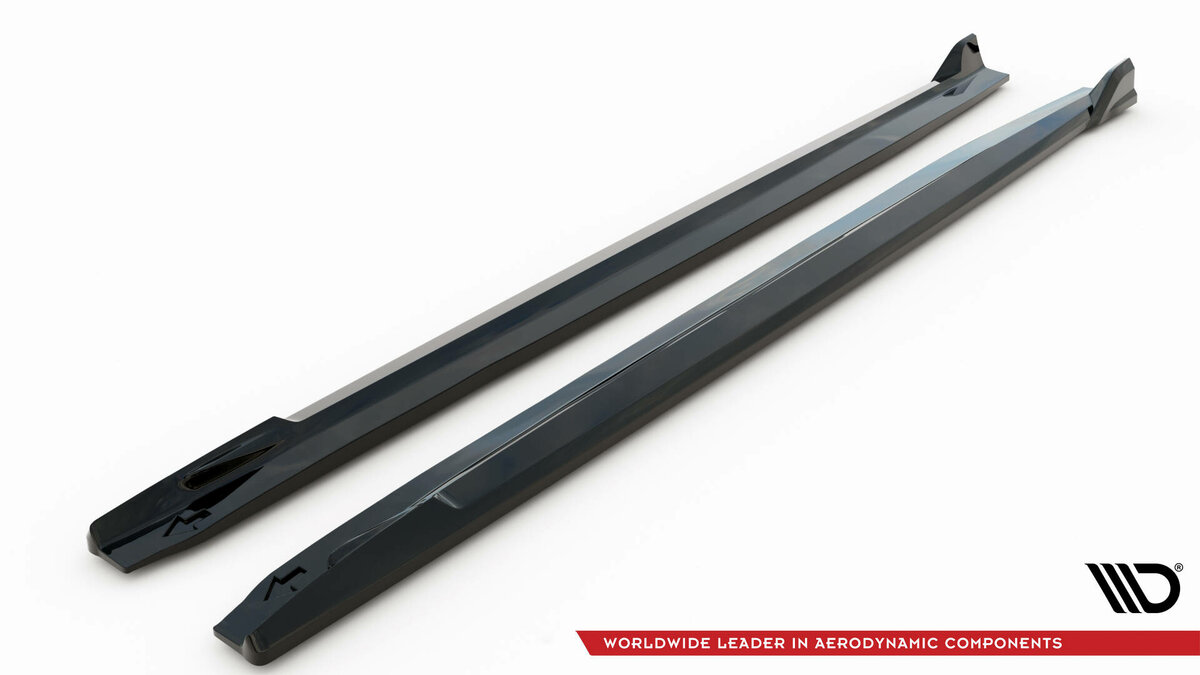 Side skirt aanzet glanzend zwart passend voor BMW X5 G05 met M pakket Maxton Design