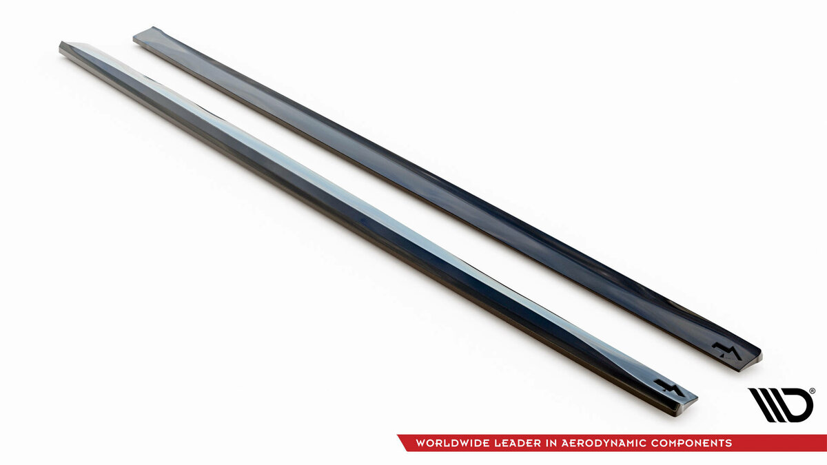 Side skirt aanzet versie 3 glanzend zwart passend voor BMW 4 serie F32, F33 en F36 met M pakket sideskirts Maxton Design