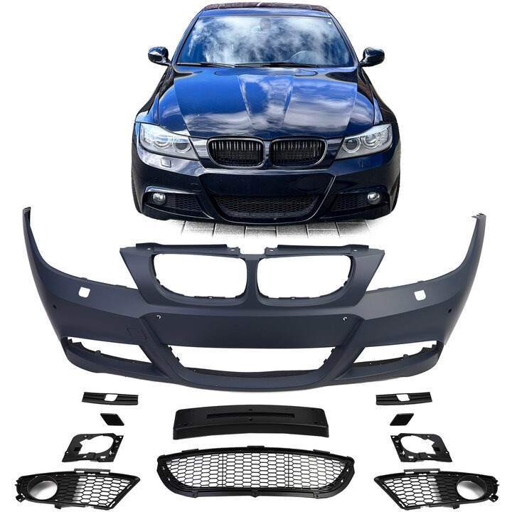 Sport look voorbumper passend voor BMW 3 serie E90 LCI en E91 LCI model 2008 - 2012 