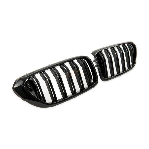 Grillen dubbelspijls glanzend zwart passend voor BMW 6 serie G32