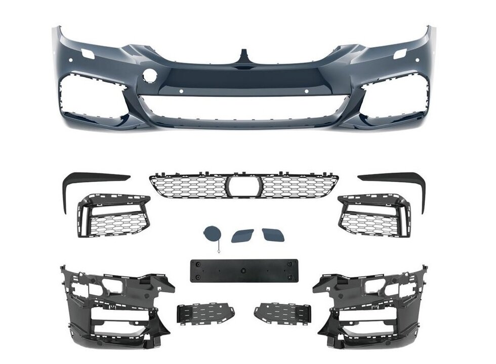 AN Premium sportlook voorbumper passend voor BMW 5 serie G30 sedan en G31 touring model 2017 - 2020 met ACC