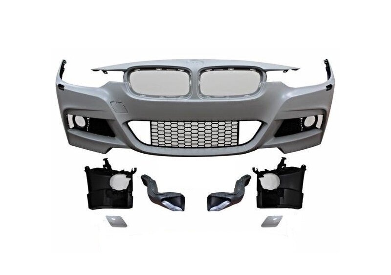 Sportlook voorbumper passend voor BMW 3 serie F30 en F31 model 2012 - 2019 zonder parkeersensoren