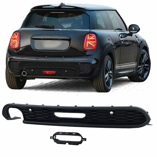 Sport look diffuser passend voor Mini F55, F56 en F57 model 2013 - 2020 uitlaat 