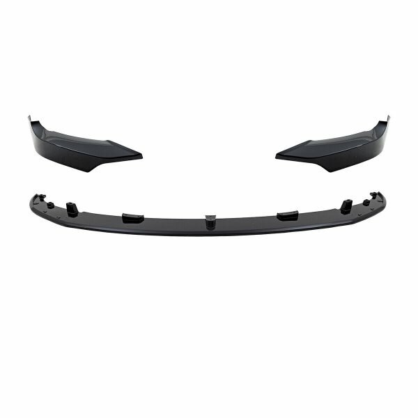Frontlip glanzend zwart passend voor BMW 3 serie E92 LCI en E93 LCI model 2010 - 2013 met M pakket voorbumper