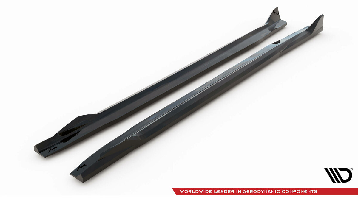 Side skirt aanzets glanzend zwart passend voor BMW X5 G05 LCI Maxton Design