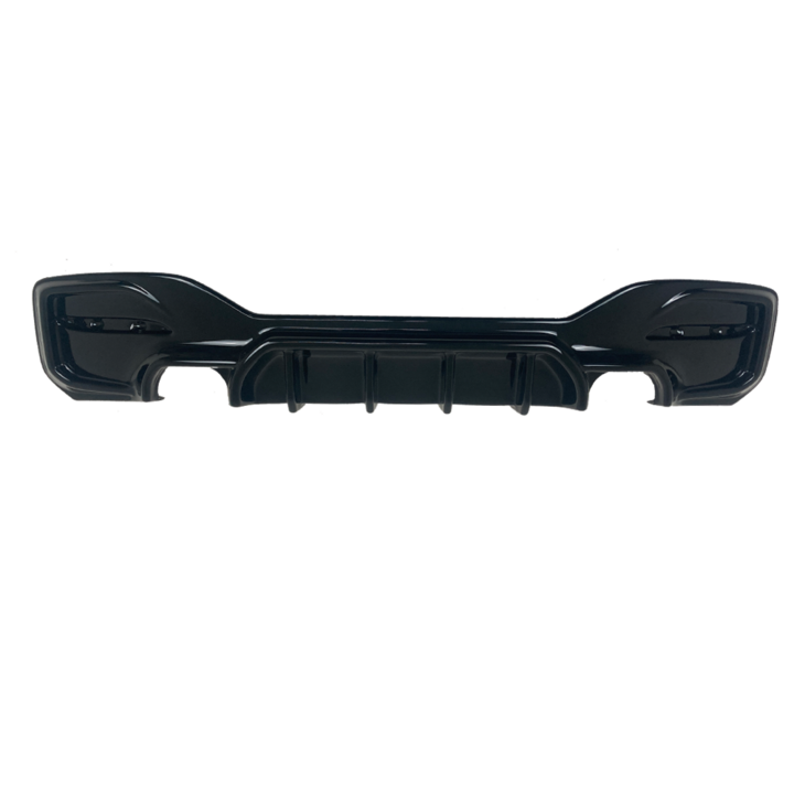 Glanzend zwarte diffuser passend voor BMW 1 serie F20 LCI en F21 LCI met M pakket achterbumper M135i/M140i