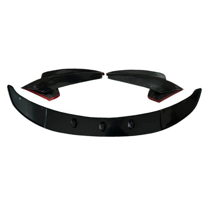 Front spoiler glanzend zwart passend voor BMW 5 serie F10 en F11 met M pakket voorbumper