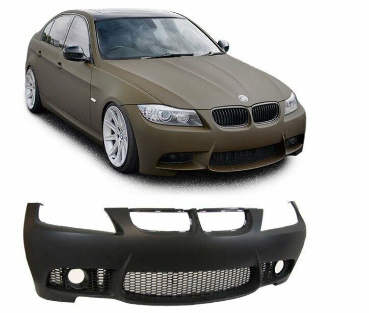 EVO look voorbumper passend voor BMW 3 serie E90 en E91 EVO model 2005 - 2008 met parkeersensoren