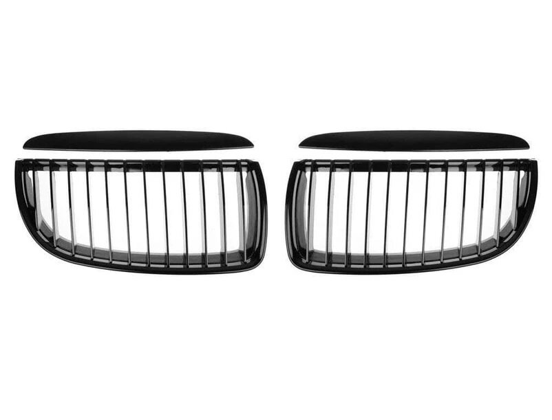 Glanzend zwarte grillen passend voor BMW 3 serie E90 en E91 model 2005 - 2008