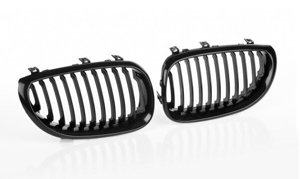 Glanzend zwarte grillen passend voor BMW 5 serie E60 en E61 model 2003 - 2010