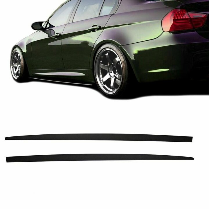Mat zwarte sideskirt aanzets passend voor BMW 3 serie E90 en E91 M pakket sideskirts