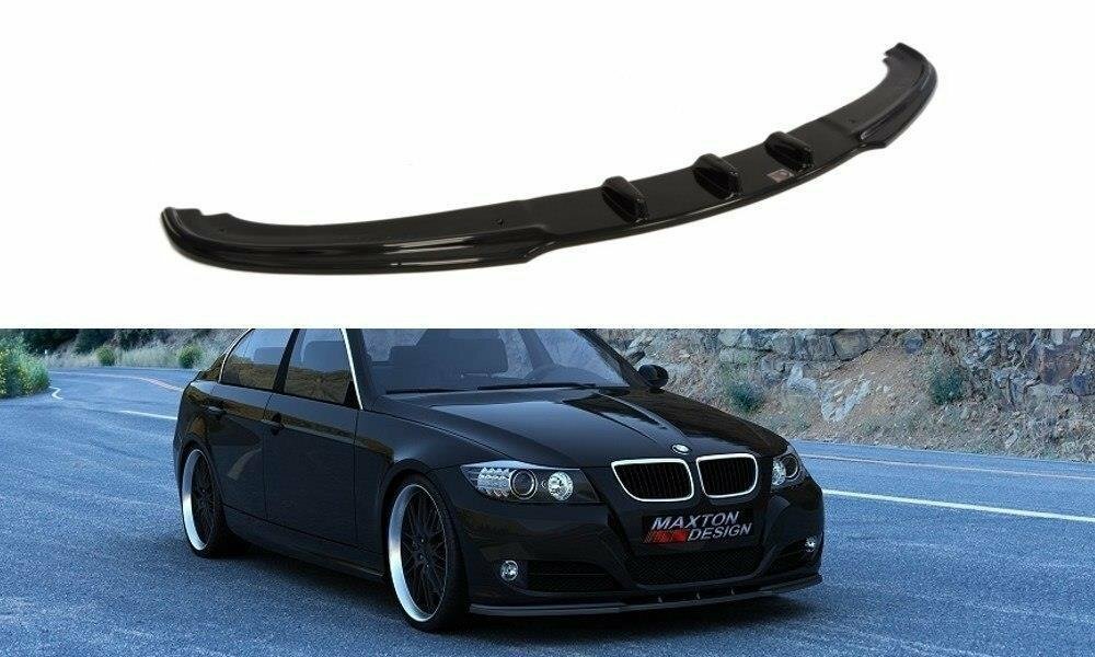 Maxton Design front spoiler V1 standaard voorbumper glanzend zwart BMW 3 serie E90 en E91