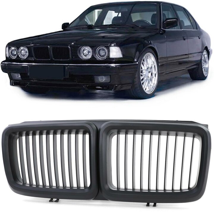 Grill mat zwart passend voor BMW 7 serie E32 model 1986 - 1994