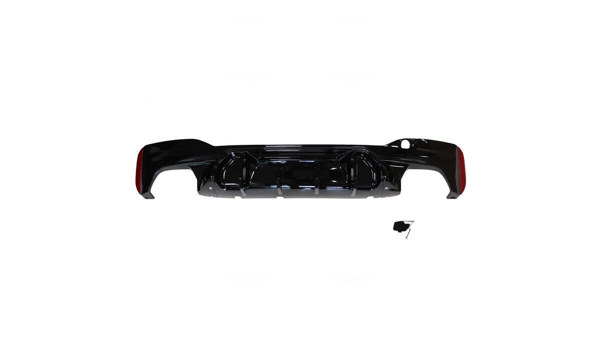 Diffuser glanzend zwart passend voor BMW 5 serie G30 en G31 met M pakket achterbumper