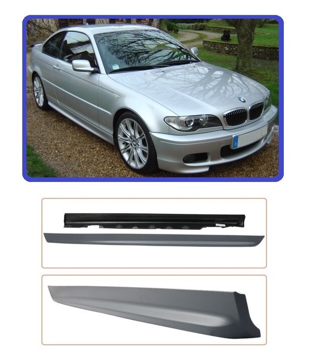 Sportlook sideskirts passend voor BMW 3 serie E46 coupe en cabrio 