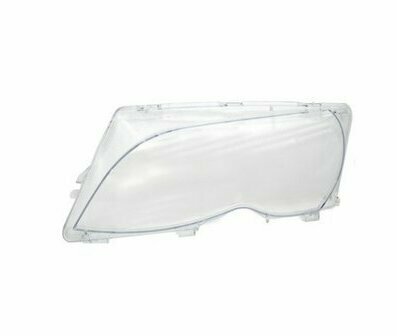 Koplampglas passend voor BMW 3 serie E46 coupe en cabrio model 1999 - 2003  en M3 E46 bestuurderskant