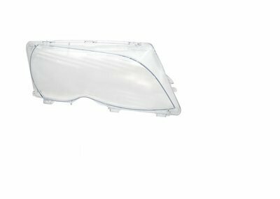 Koplampglas passend voor BMW 3 serie E46 coupe en cabrio model 1999 - 2003 en M3 E46 bijrijderskant