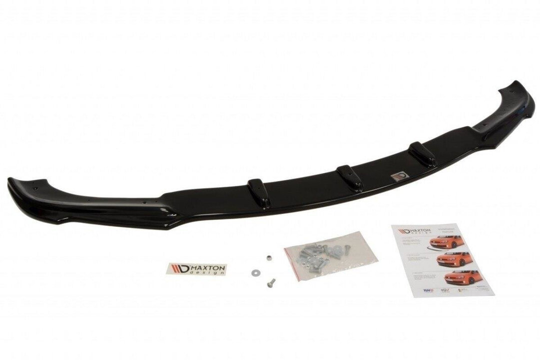 Frontsplitter glanzend zwart passend voor BMW 3 serie E46 compact met standaard voorbumper Maxton Design