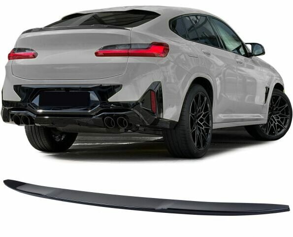 Spoiler lip glanzend zwart passend voor BMW X4 G02 