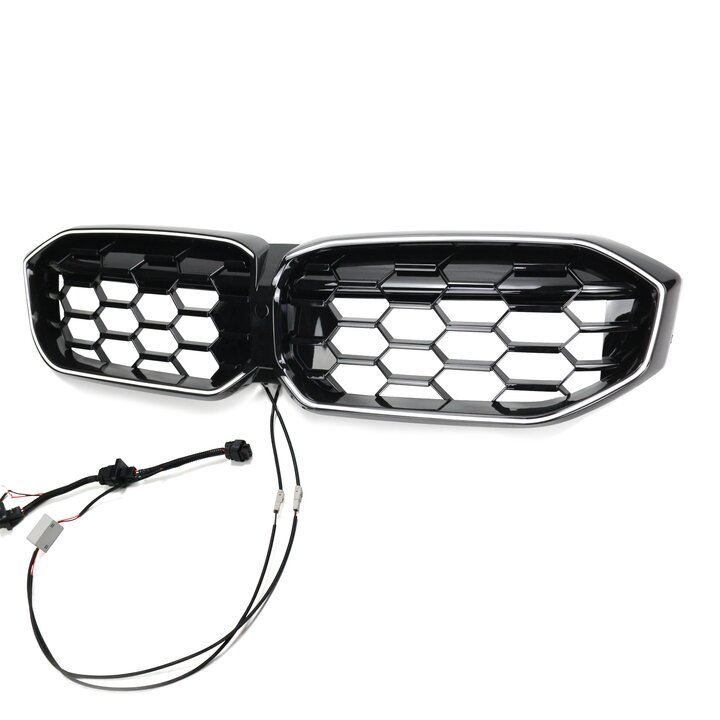 Diamond grillen glanzend zwart passend met LED verlichting passend voor BMW 3 serie G20LCI en G21LCI model 2022 - heden