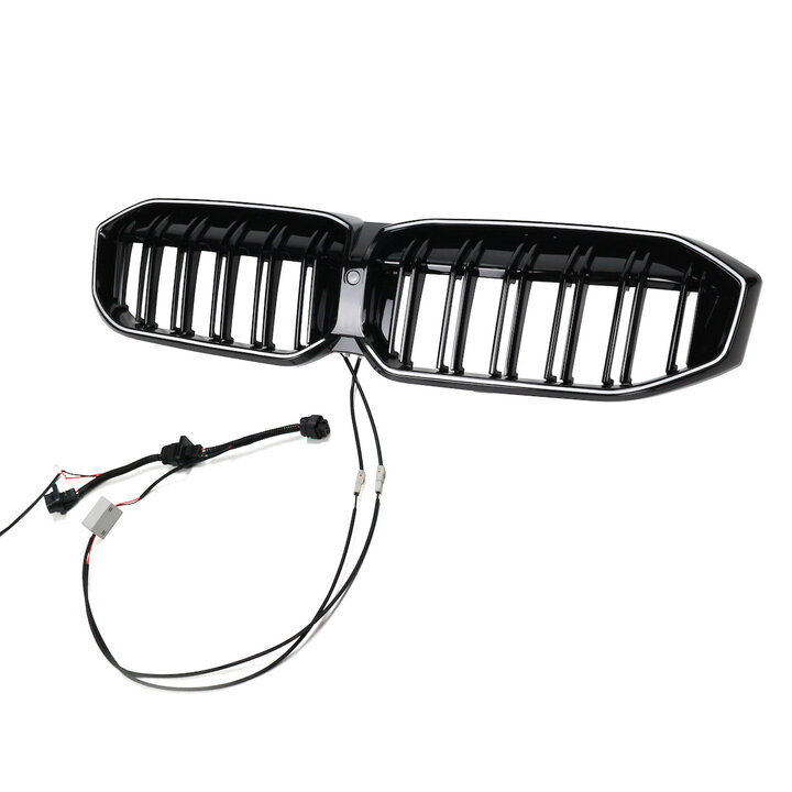 Grillen glanzend zwart dubbelspijls met LED verlichting passend voor BMW 3 serie G20LCI en G21LCI model 2022 - heden