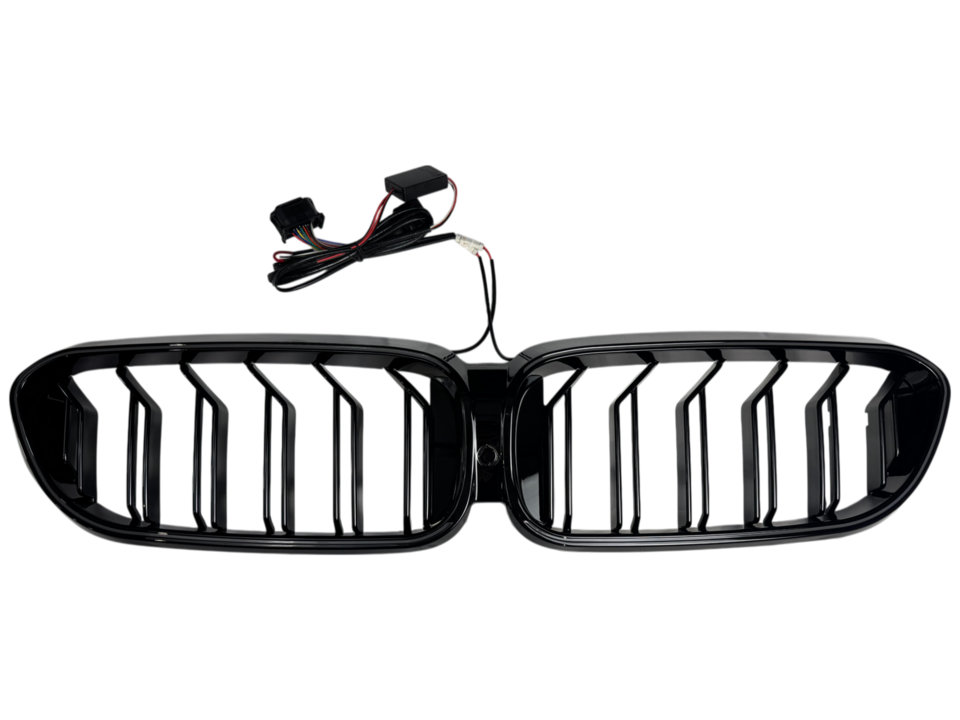 Glanzend zwarte verlichte grillen passend voor BMW 5 serie G30 en G31 model 2017 - 2020