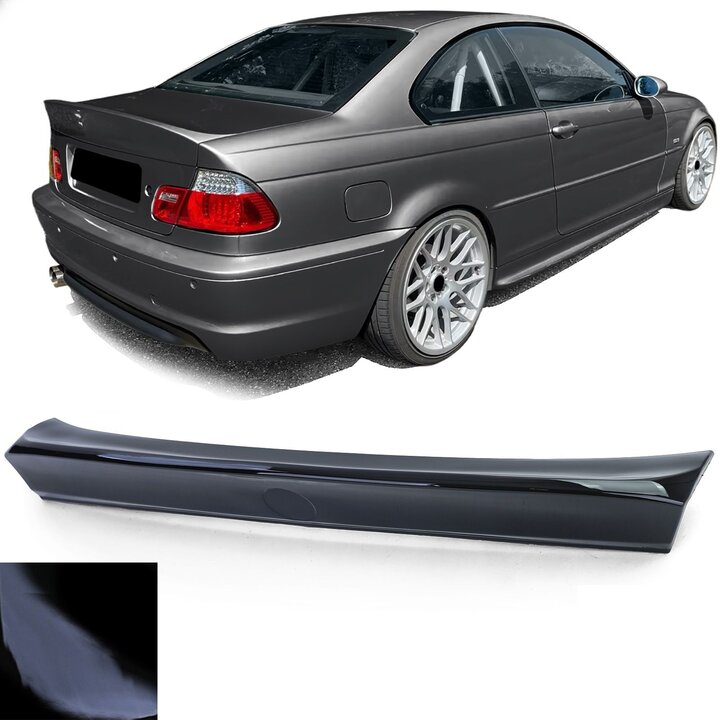 Glanzend zwarte ducktail passend voor BMW 3 serie E46 coupe model 1999 - 2006