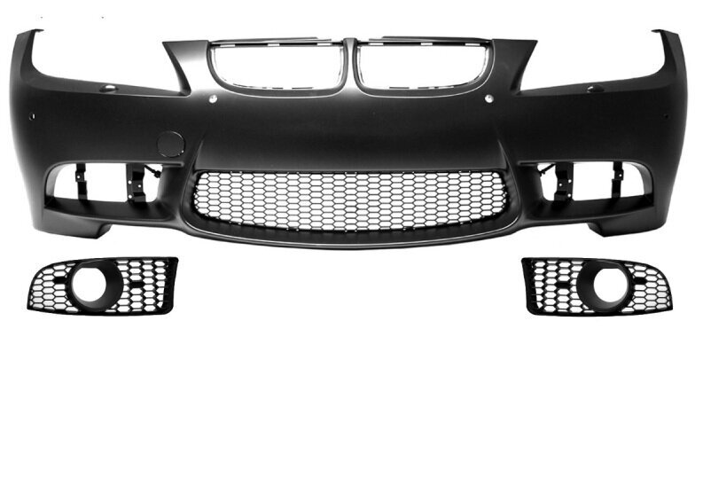 EVO look voorbumper passend voor BMW 3 serie E90 en E91 model 2005 - 2008 met koplampsproeiers