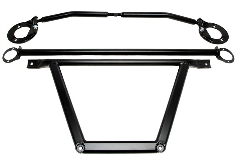 Veerpootbrug set zwart passend voor BMW 3 serie E36 met 6 cilinder benzine motor