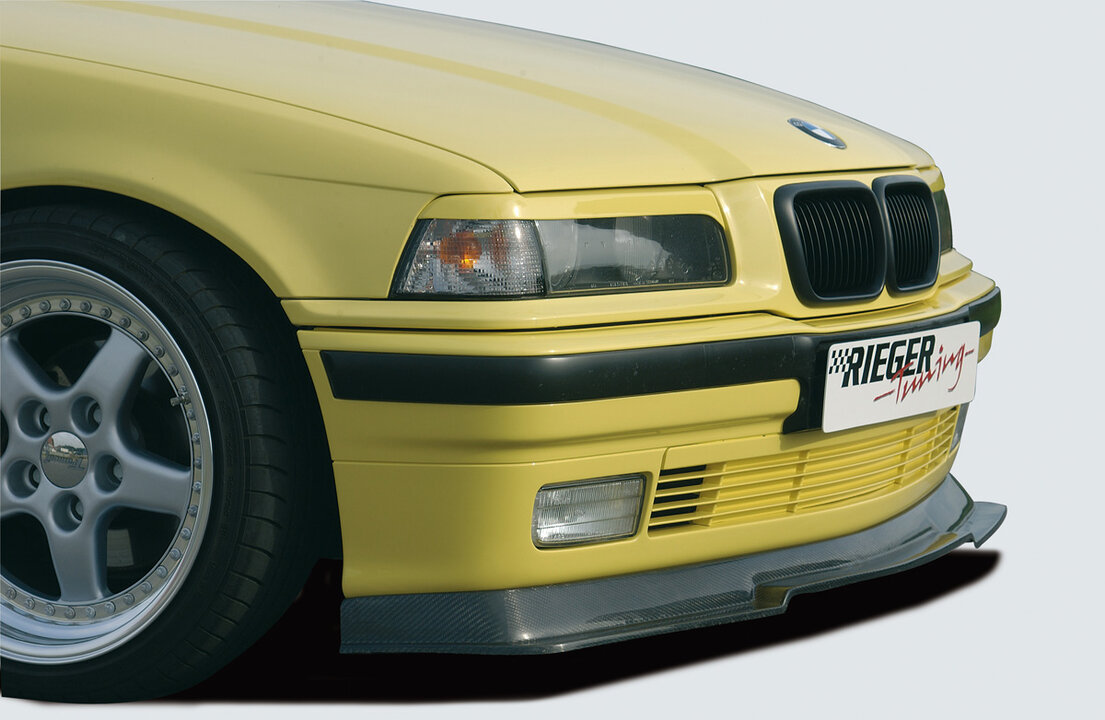 Rieger front spoiler passend voor BMW 3 serie E36 met standaard bumper in carbon look 
