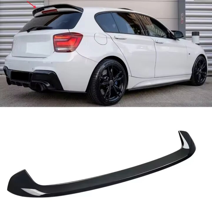 Glanzend zwarte dakspoiler passend voor BMW 1 serie F20 en F21 model 2012 - 2019