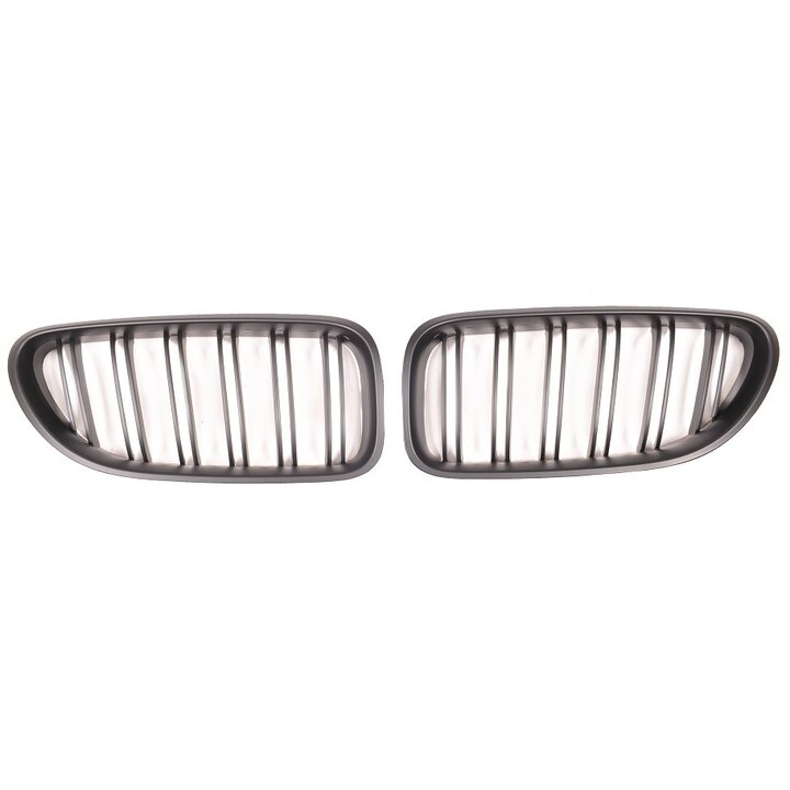 Dubbelspijls nieren mat zwart passend voor BMW 6 serie F12 en F13