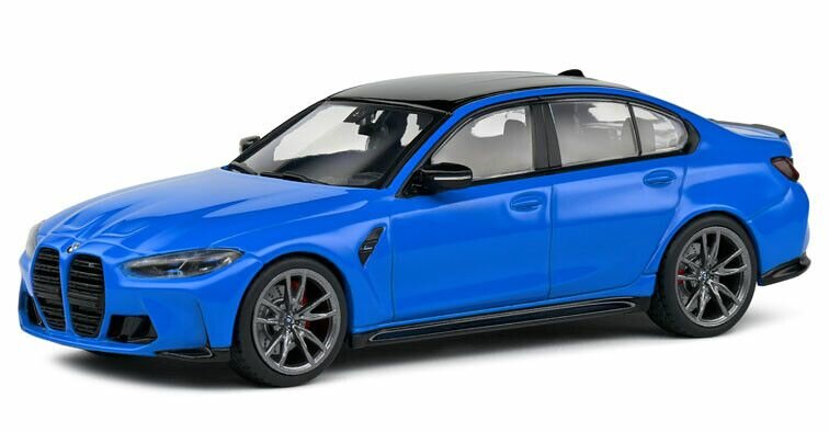 BMW M3 G80 blauw schaal 1:43 solido