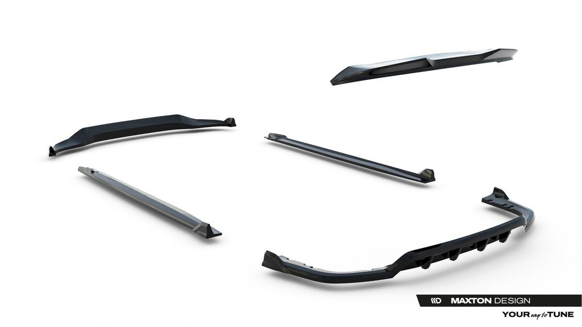 Glanzend zwart aanzetpakket passend voor BMW X5 G05 model 2019 - 2022 Maxton Design