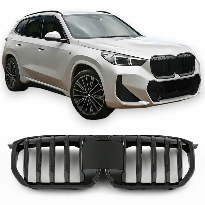 Glanzend zwart grill passend voor BMW X1 U11 glanzend zwart vanaf 2022