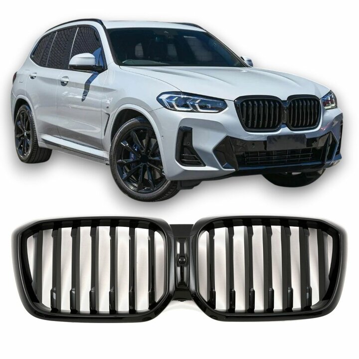 Glanzend zwarte grill passend voor BMW X3 G01 LCI en X4 G02 LCI 