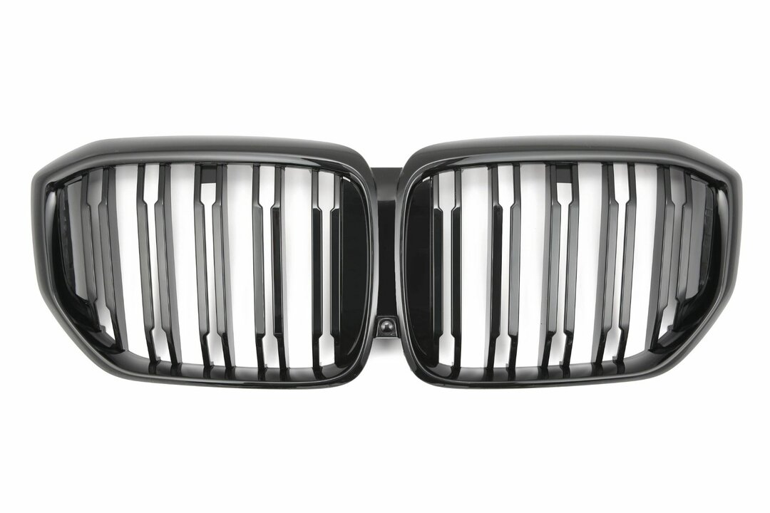 Glanzend zwarte dubbelspijls grill passend voor BMW X5 G05 LCI model vanaf 2023