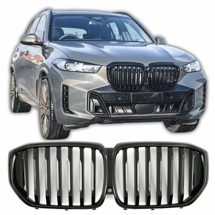 Glanzend zwarte grill passend voor BMW X5 G05 LCI model vanaf 2023
