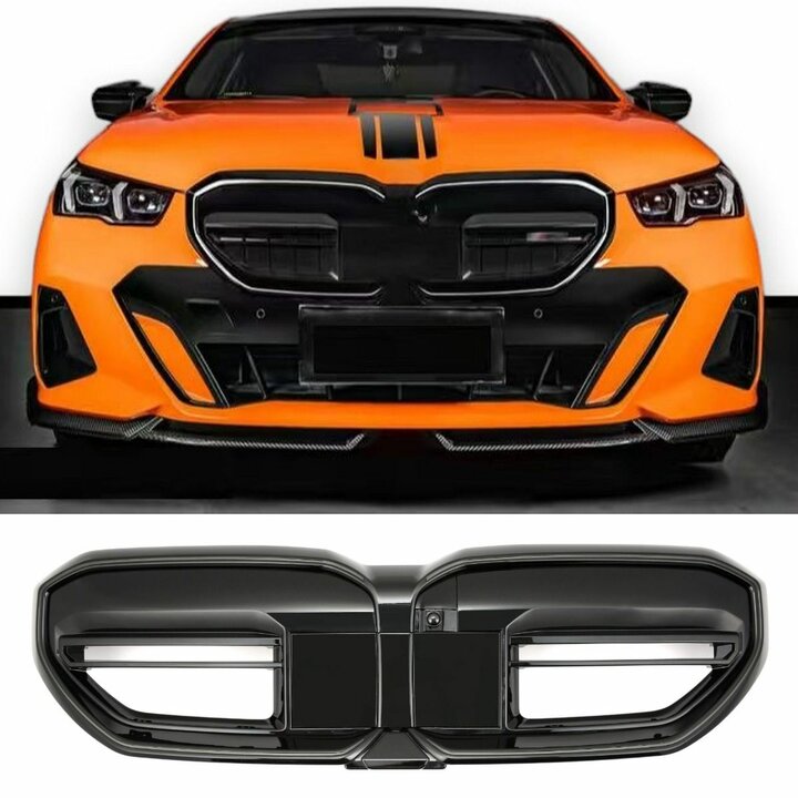 Glanzend zwarte grillen EVO passend voor BMW 5 serie G60 en G61 