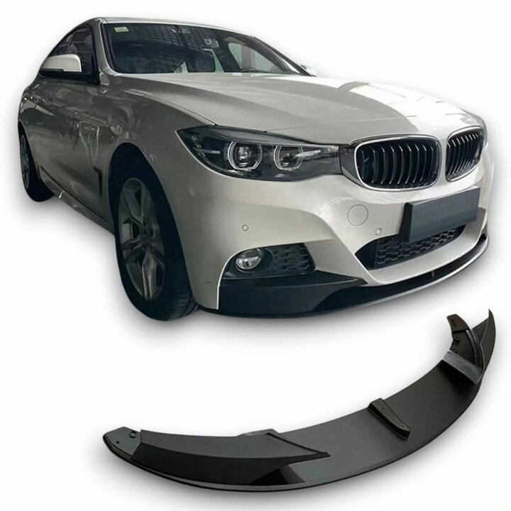 Frontspoiler performance look mat zwart passend voor BMW 3 serie F34 GT met M pakket voorbumper