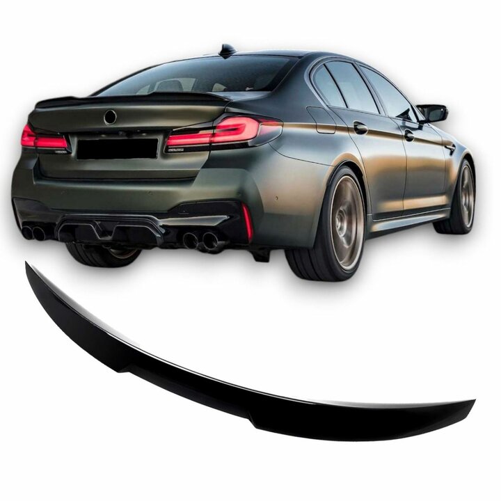 EVO look kofferspoiler glanzend zwart passend voor BMW 5 serie G30 sedan