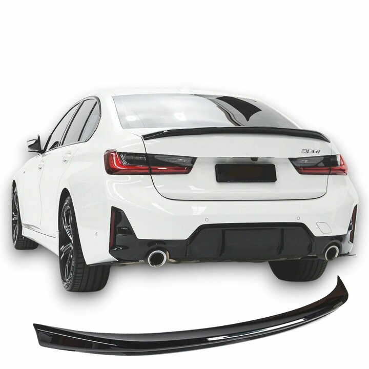 Glanzend zwarte spoiler versie 2 passend voor BMW 3 serie G20 sedan model 2019 - heden