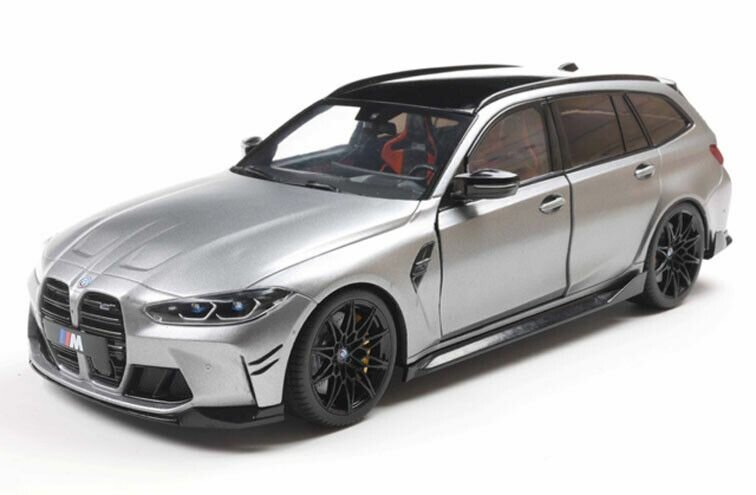 BMW M3 Touring (G81) + performance parts '24, grijs metallic schaal 1:18 solido