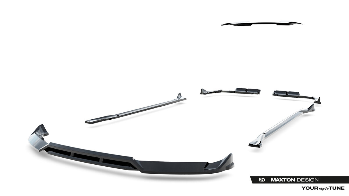 Glanzend zwart aanzetpakket rondom passend voor BMW XM G09 Maxton Design