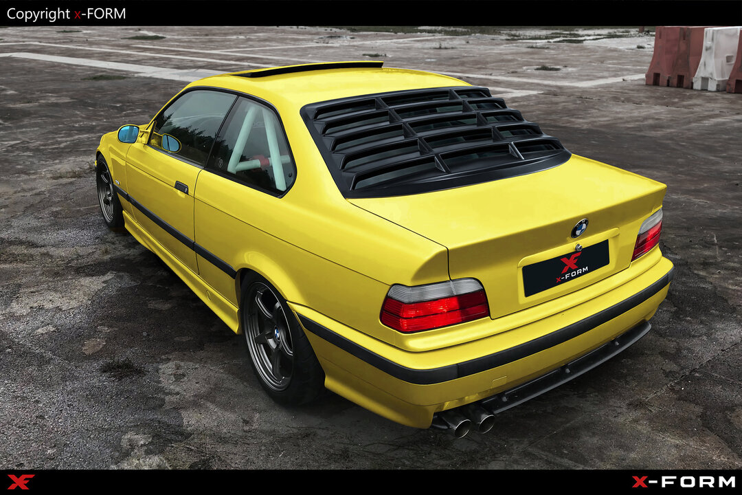 Louvers glanzend zwart passend voor BMW 3 serie E36 coupe