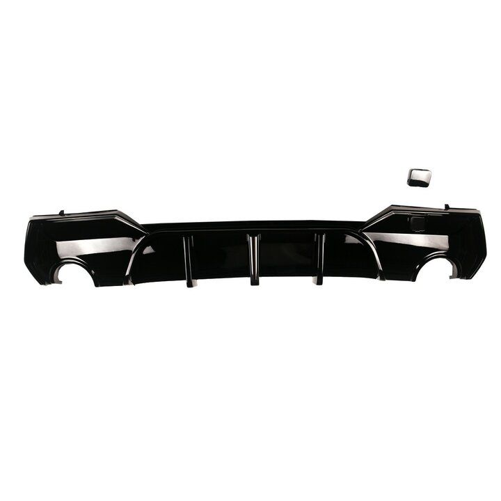 Diffuser glanzend zwart met LED licht passend voor BMW 4 serie G22 en G23 met M pakket bumper 