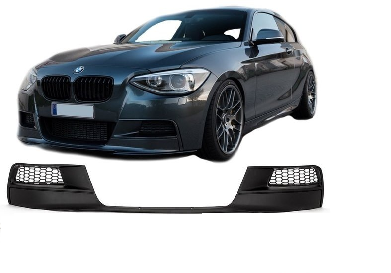 Performance look front spoiler passend voor BMW 1 serie F20 en F21 style 1 met M pakket voorbumper