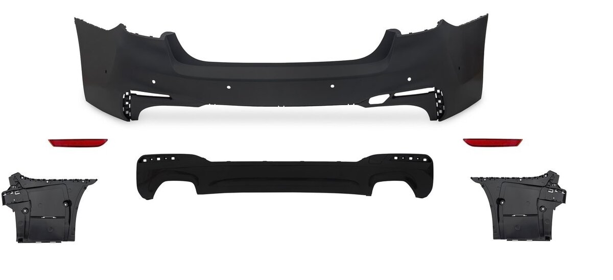 Sportlook achterbumper passend voor BMW 5 serie G30 sedan model 2017 - 2020