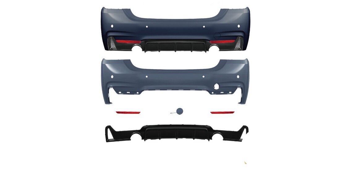 Performance look achterbumper 435i en 440i passend voor BMW 4 serie F32 coupe en F33 cabrio 