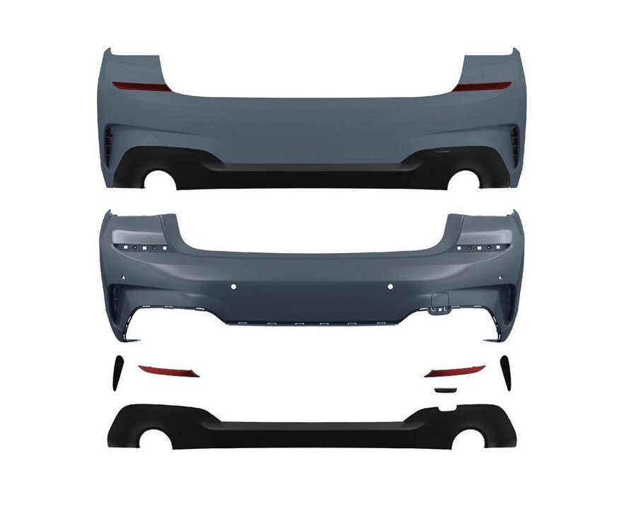 Sportlook achterbumper passend voor BMW 3 serie G20 model 2019 - 2022